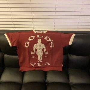 YoungLA Gold's Gym Ringer Tee In Burgundy Size M Brand New (Sold Out Online)